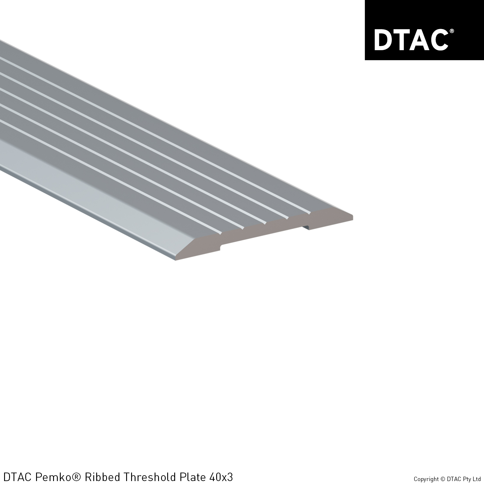 DTAC DTAC Pemko® Ribbed Threshold Plate 40x3