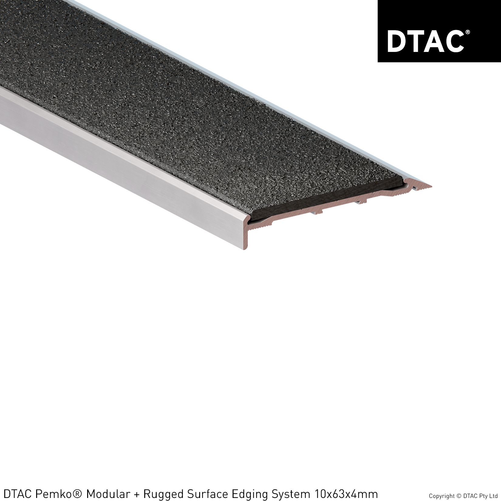 DTAC Pemko® Modular + Rugged Surface Edging System 10x63x4mm