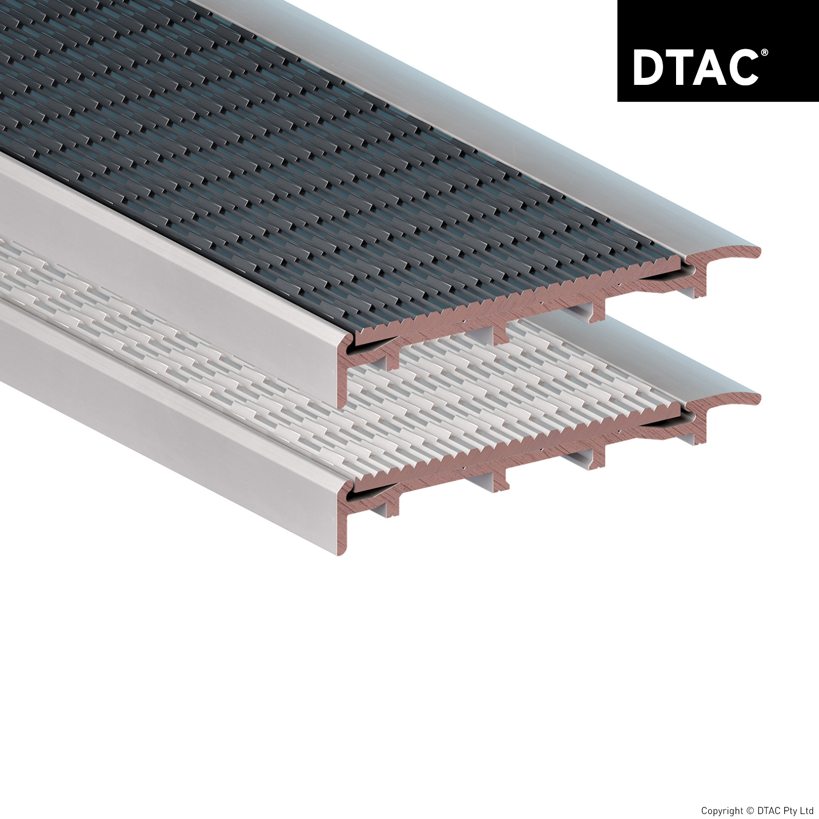DTAC Pemko® Modular + Tweed Carpet Edging System 10X65X6mm