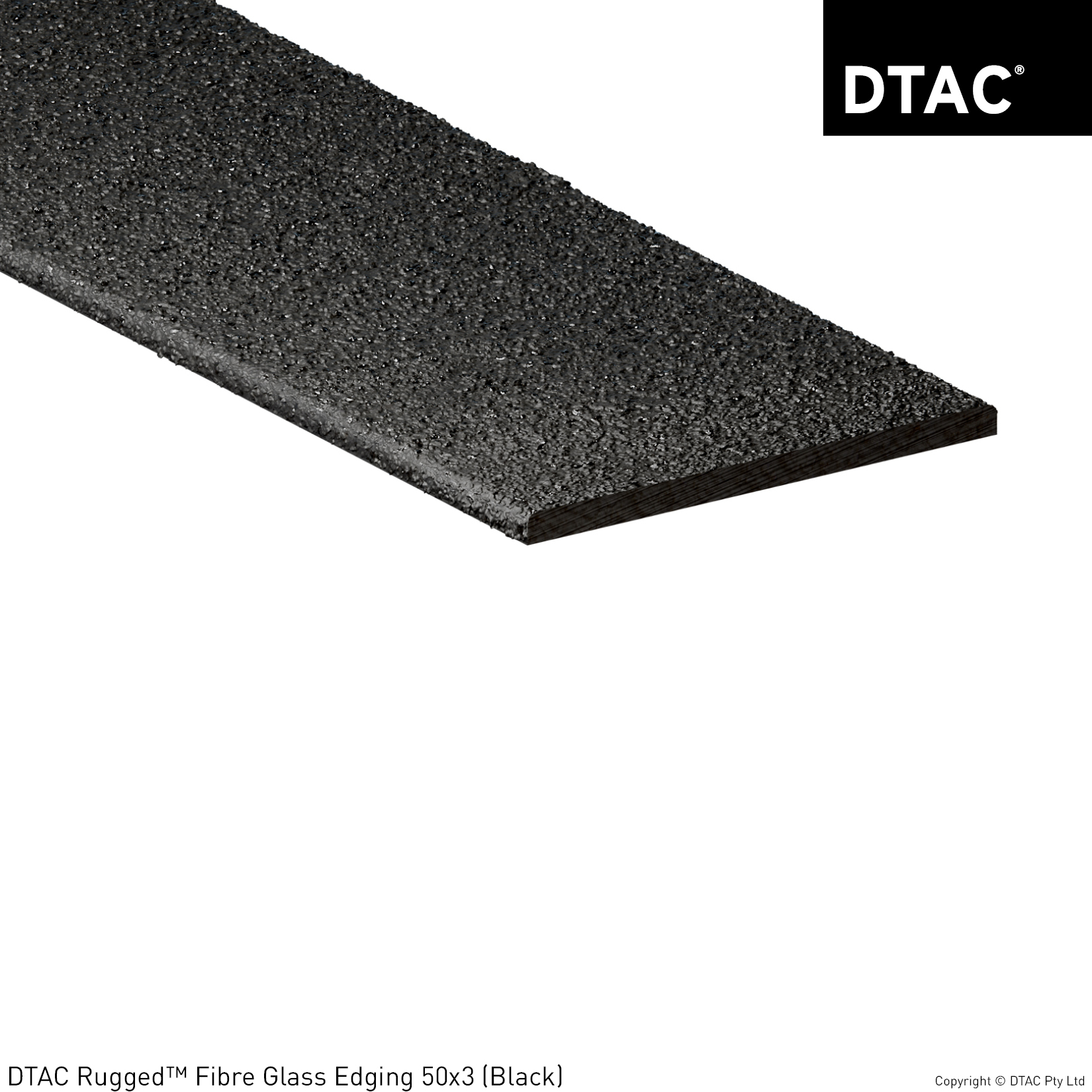 DTAC Pemko® Rugged™ Fibre Glass Edging 50x3mm (Black)